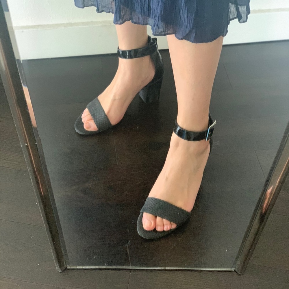Calvin Klein black block heels 7.5